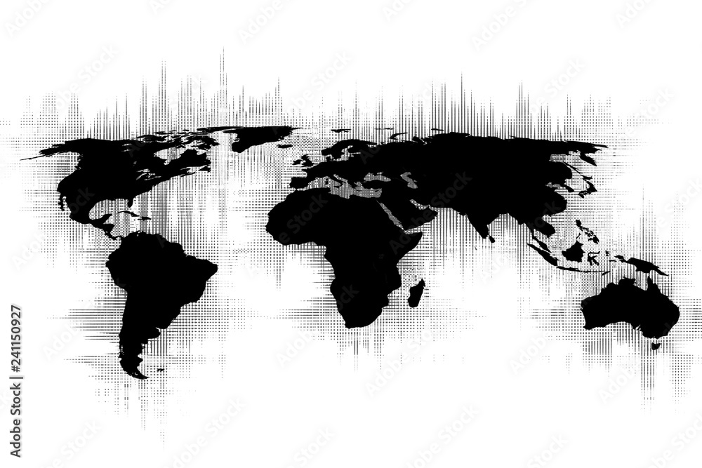 custom made wallpaper toronto digitalmap of the world with all continents