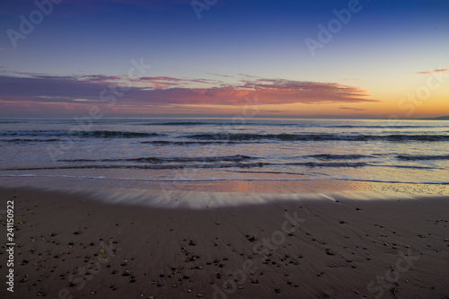 Coastal holiday resort beach sunset