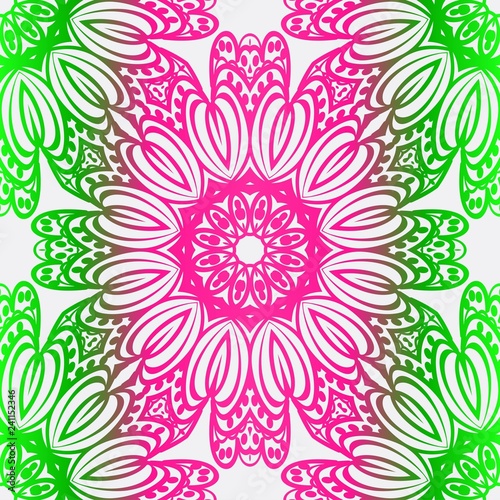 Abstract Floral Color Pattern. Seamless Vector Illustration. For Fantastic Design, Wallpaper, Background, Print. Neon color