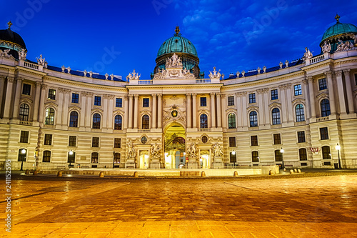 Photography The Hofburg Palace in Vienna, beautiful twilight view