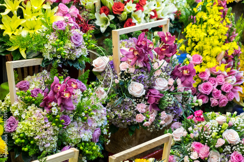 Wallpaper Mural Beautiful flowers with blurred background Torontodigital.ca