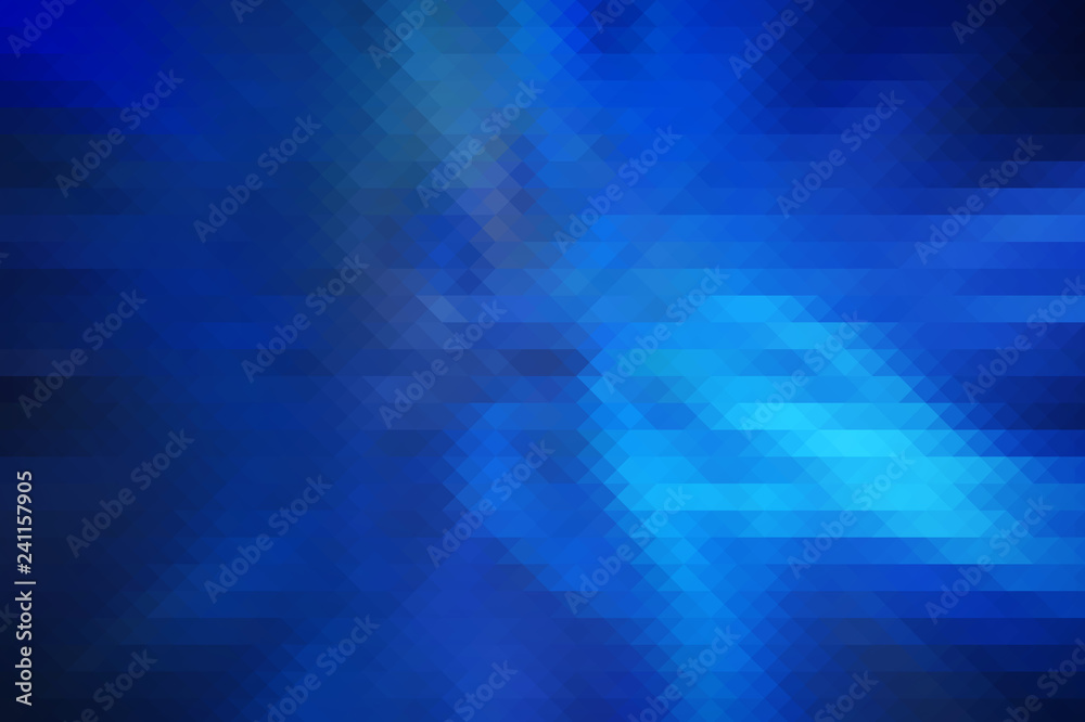 High resolution dark blue and turquoise colored triangular and diamond shape background. Colorful abstract triangle and rhombus geometric gradient background.