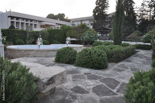 The beautiful Garden at Archaeological Museum of the Limassol (Cyprus)