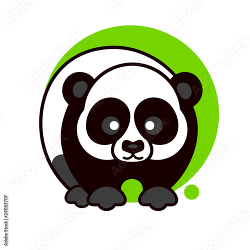 Fototapeta Naklejka Na Ścianę i Meble -  Panda icon for graphic design. Vector illustration