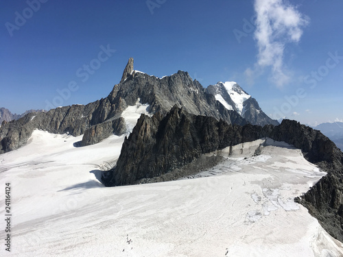 Dente del Gigante, Mont Blanc, Aosta, Punta Helbronner, Italy photo