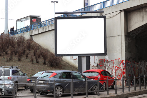 Billboard mock up brankov most bridge belgrade serbia