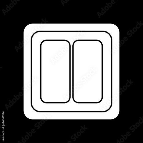 Switch and light switch icon, simple design, flat style. Vector - Vector