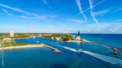 Hillsboro Inlet Lighthouse in  Hillsboro Beach, Florida, USA