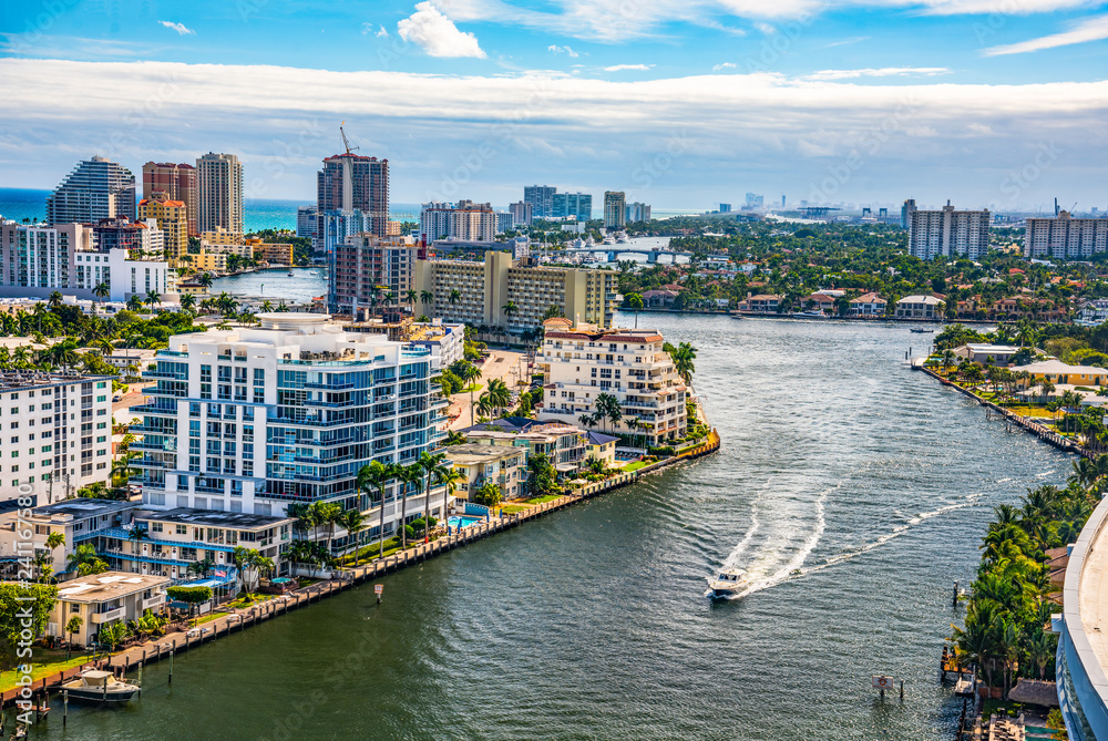Intracoastal Waterway in Fort Lauderdale, Florida, USA