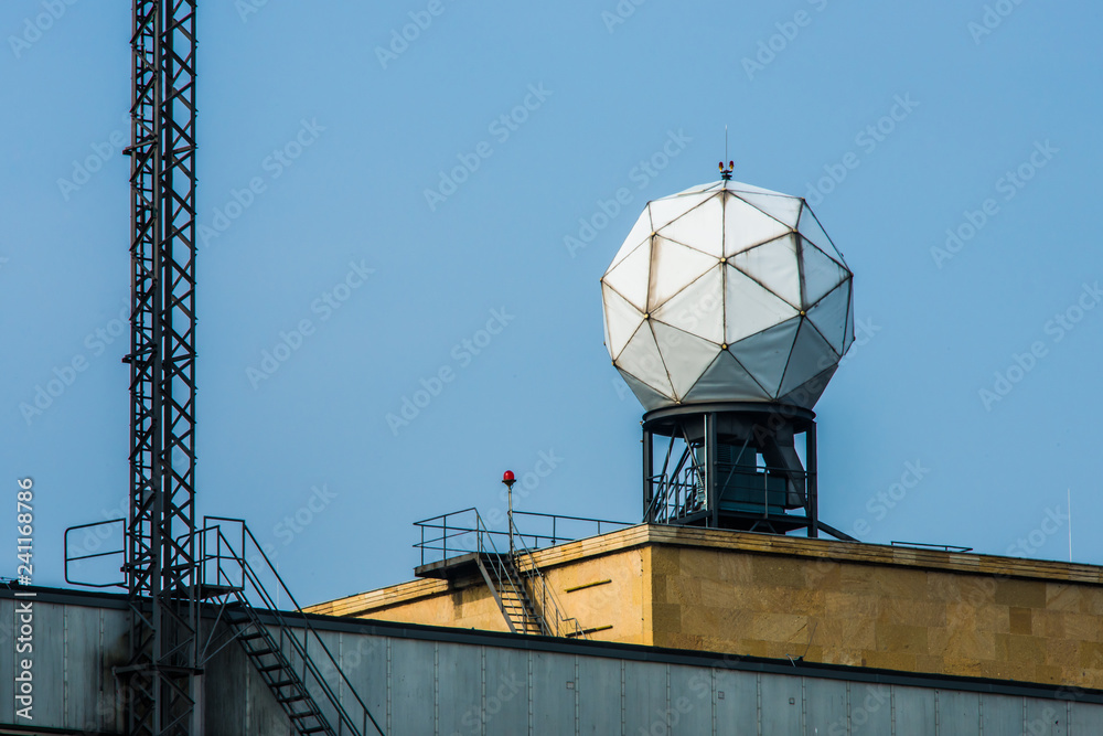 Radar antenna in Tempelhof Airport in Berlin Stock Photo | Adobe Stock
