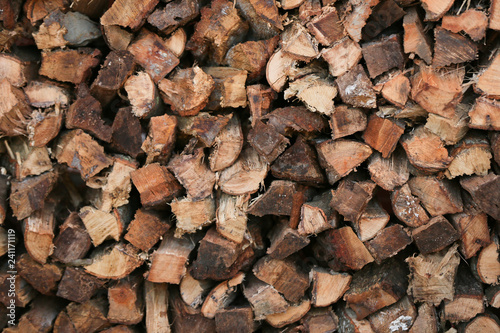 chopped fire wood