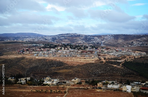 Herodium Herodion, Fortress of Herod the Great, view of palestinian territory, westbank, Palestine, Israel © graceenee