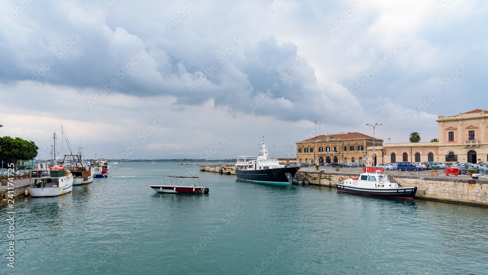 Port of Syracuse at the Ortigia Island