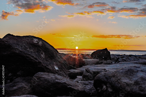 sunset over the sea