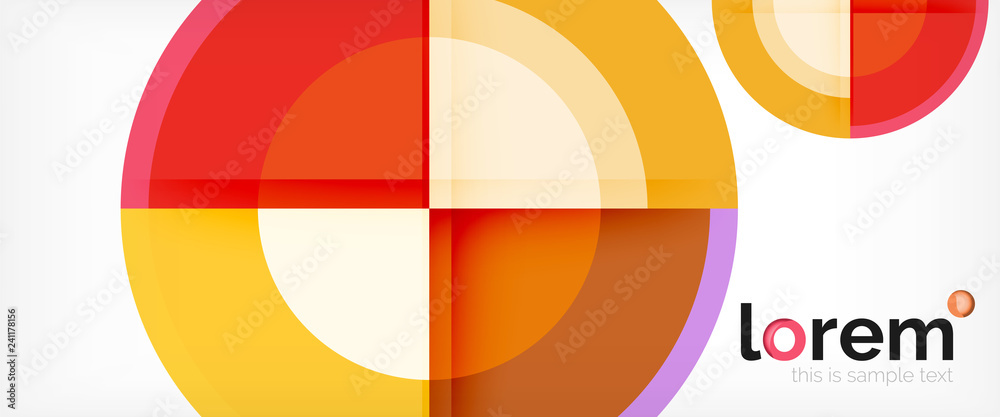 Obraz premium Multicolored round shapes abstract background