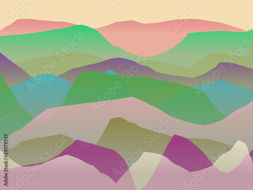 Colorful playful Abstract Vector Landscape