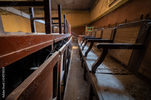 Old seats of an old cinema