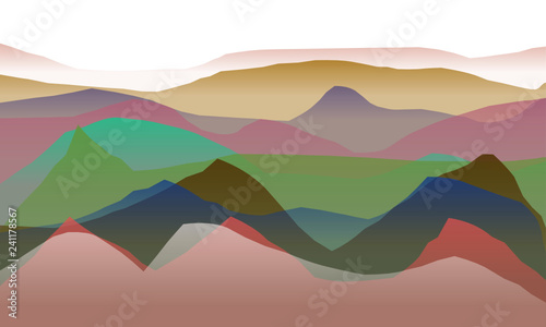 Colorful playful Abstract Vector Landscape