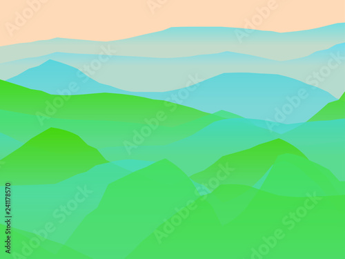 Colorful playful Abstract Vector Landscape