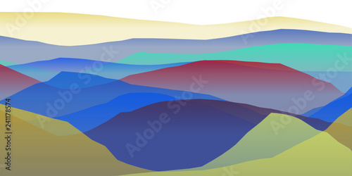 Colorful playful Abstract Vector Landscape