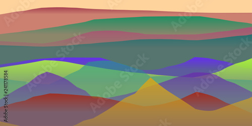 Colorful playful Abstract Vector Landscape