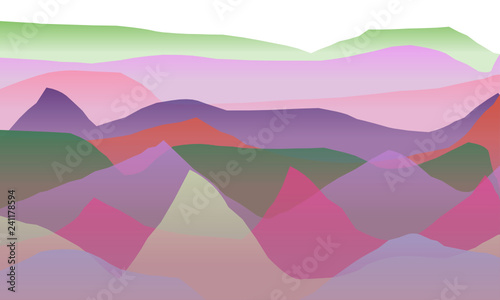 Colorful playful Abstract Vector Landscape