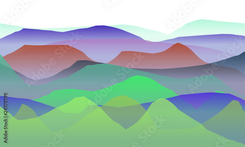 Colorful playful Abstract Vector Landscape