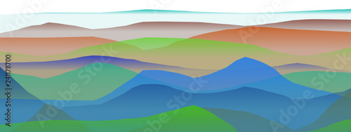 Colorful playful Abstract Vector Landscape