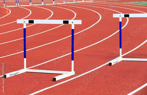 Hurdle rack, in the track and field