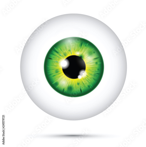 yellow and green realistic eyeball