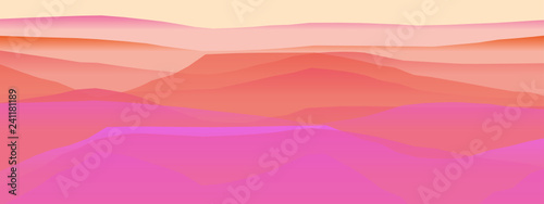 Farbige Berge, Wellen, abstrakte Oberfläche, moderner Hintergrund, Vektorgrafik Illustration für dein Projekt