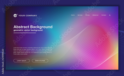 Trendy abstract colorful background for your landing page design. Minimal background for for website designs.