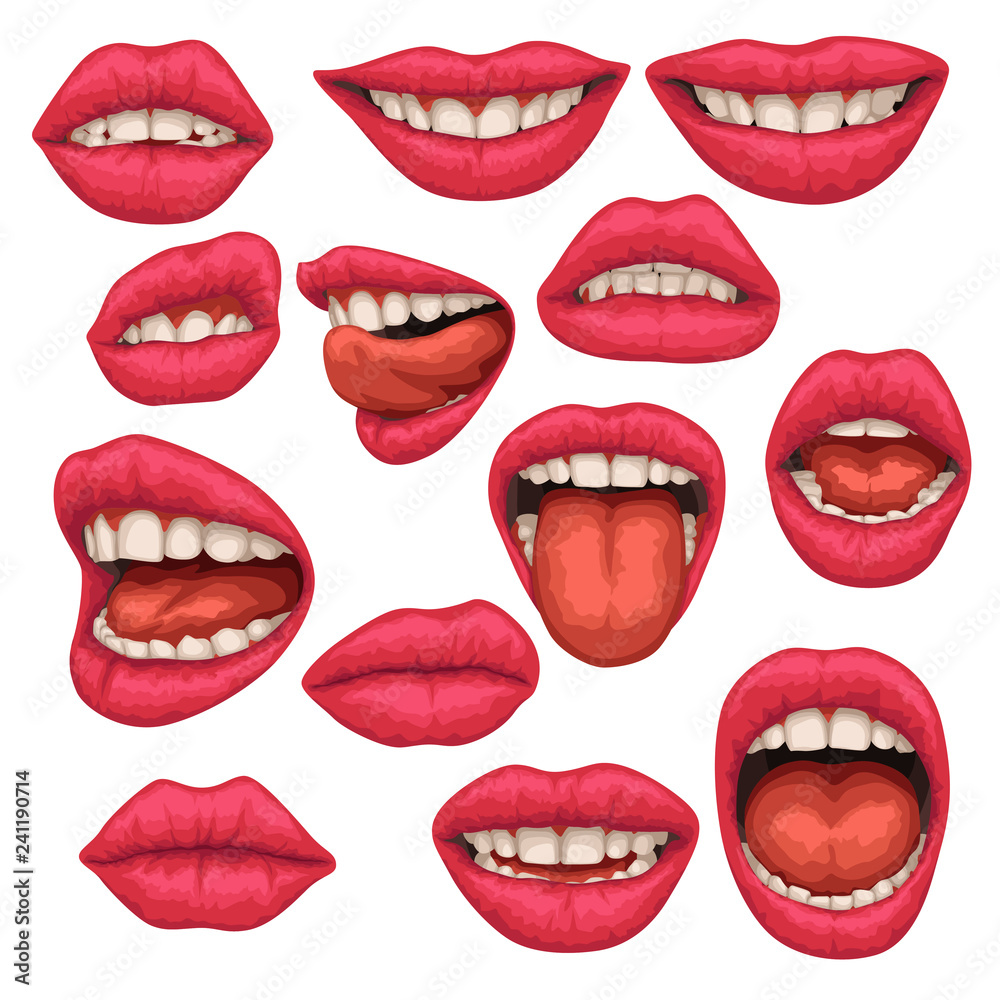 Obraz premium woman mouth set