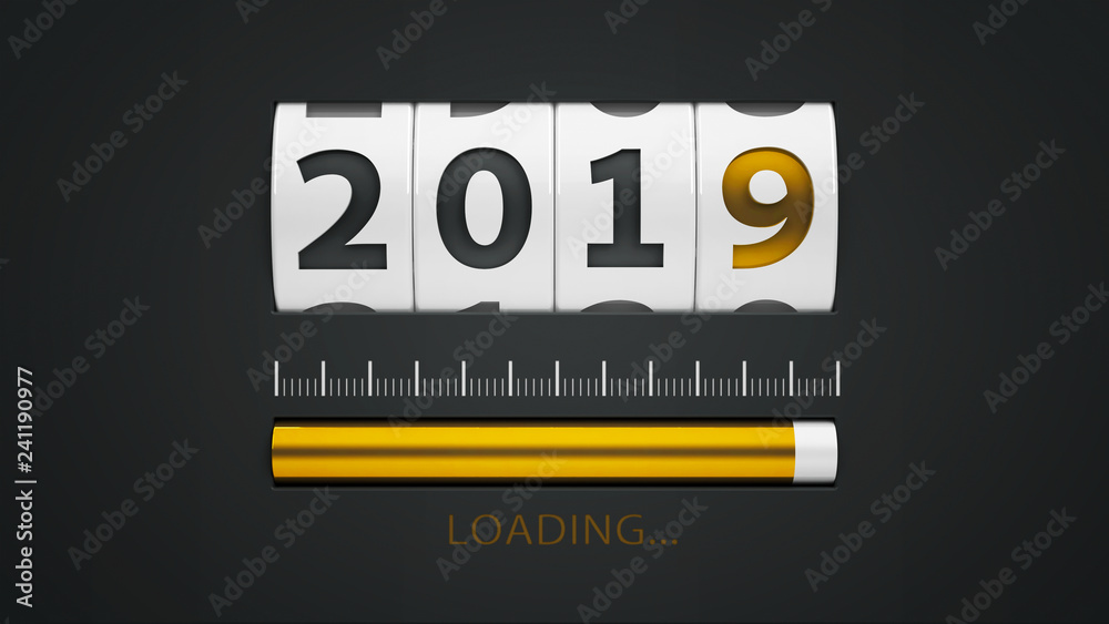 Fototapeta premium Loading New year 2019 counter #3