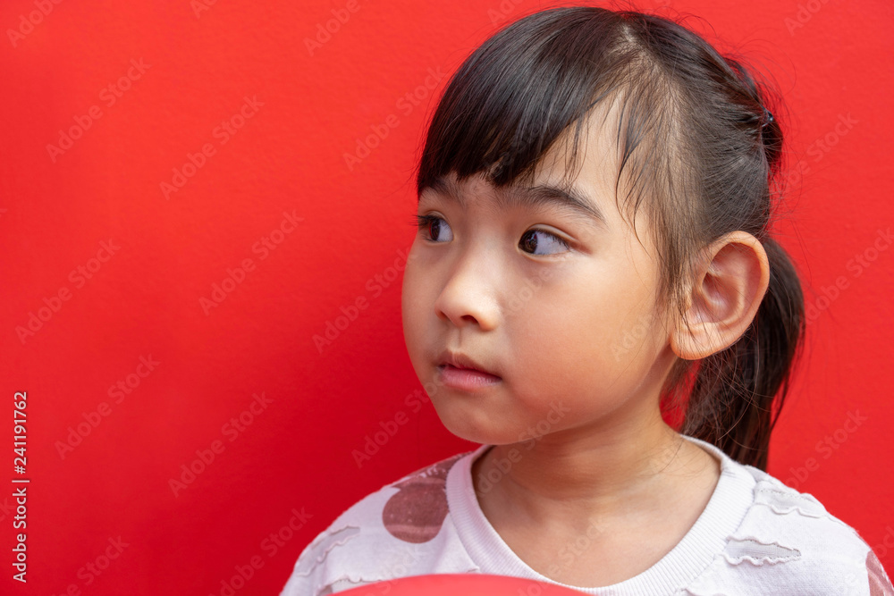 Portrait little girl Asian happy smile Portrait little girl Asian happy smile