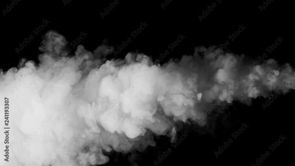 White clouds of vapor smoke are isolated on a black background. Gas explodes, swirl and dances in space. A magic fog dust texture effect that can be used by overlay and changing their transparency. White clouds of vapor smoke are isolated on a black background. Gas explodes, swirl and dances in space. A magic fog dust texture effect that can be used by overlay and changing their transparency.