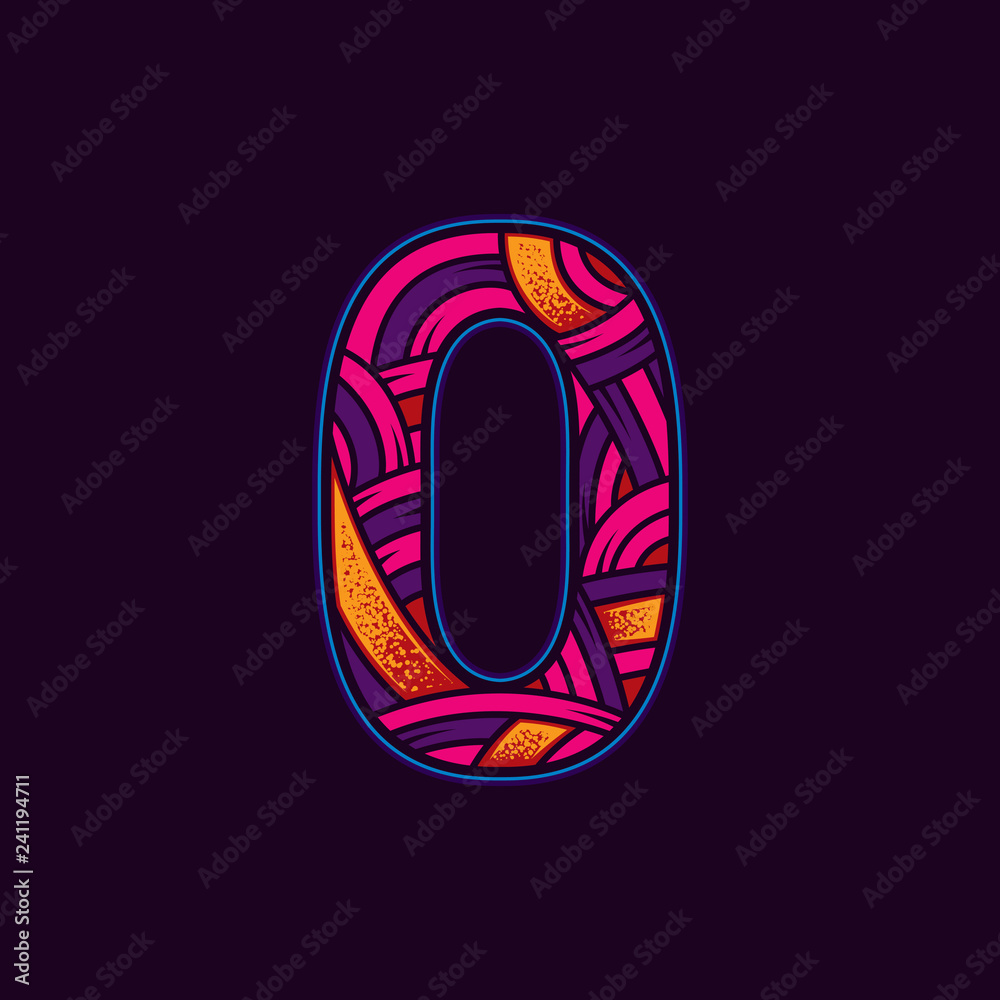 Letter O in the original neon style. Vector design element isolated on dark background. Letter O in the original neon style. Vector design element isolated on dark background.