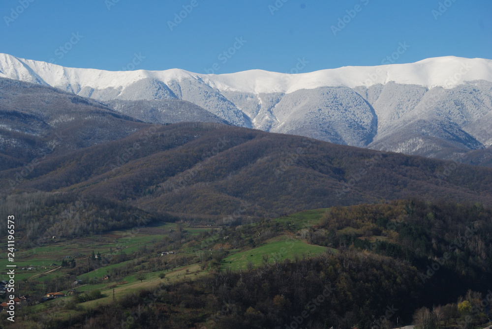 The town of Berkovitsa, Bulgaria - seasons The town of Berkovitsa, Bulgaria - seasons