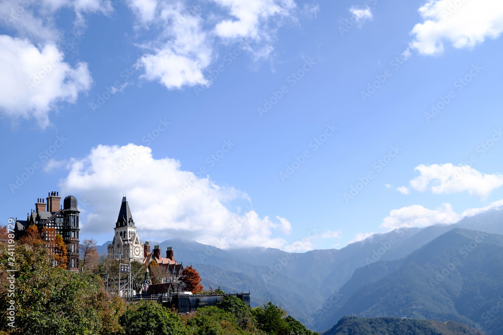  A beautiful clock tower of a castle built a the mountain side of Taiwan. The scenery is breathtaking.