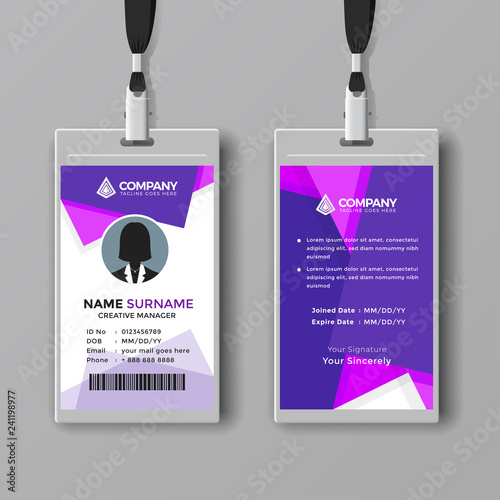 Abstract identity card design template
