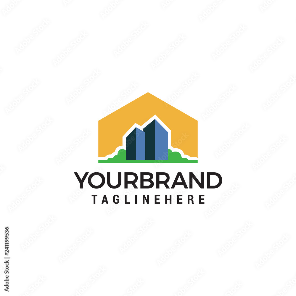 Building town Logo Design Template Building town Logo Design Template