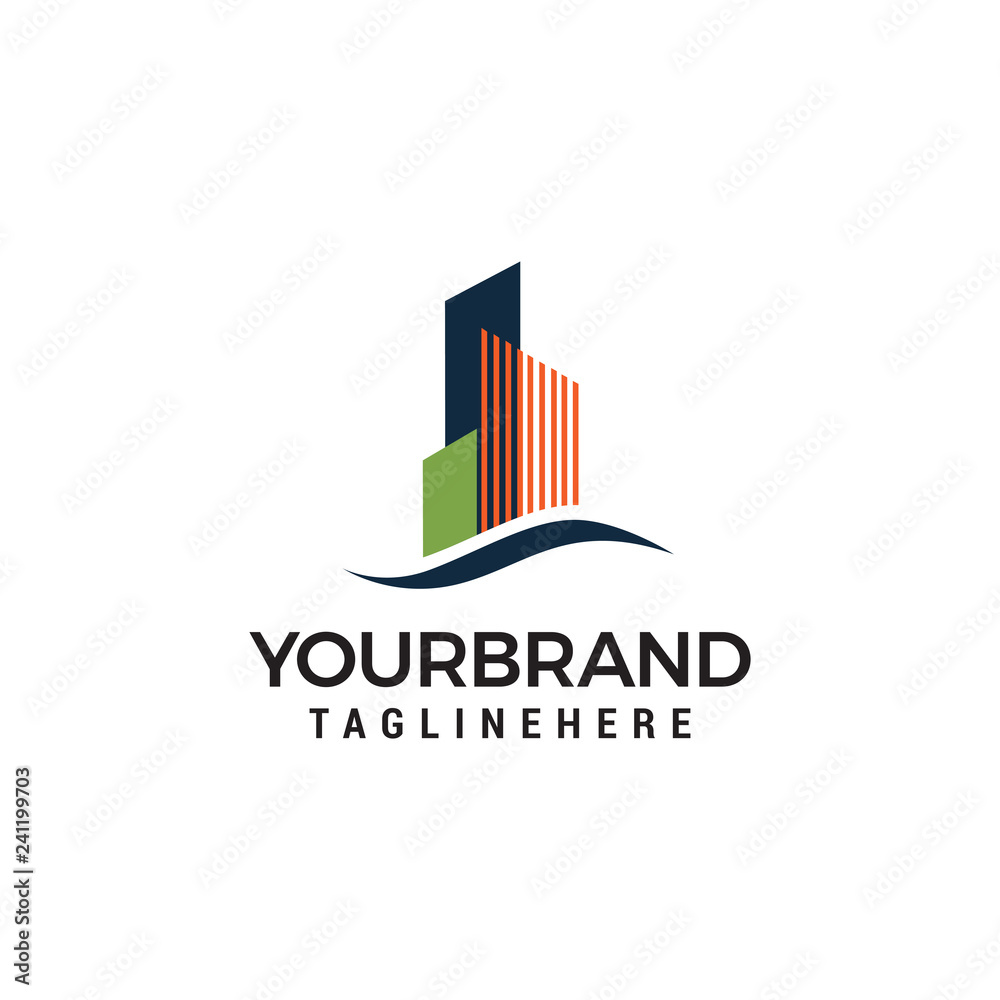 Building town Logo Design Template Building town Logo Design Template