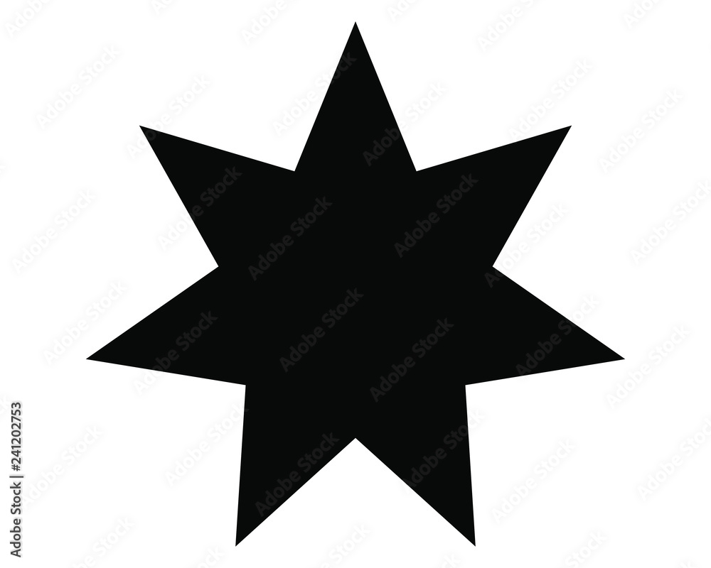 star 7 isolated on white background star 7 isolated on white background