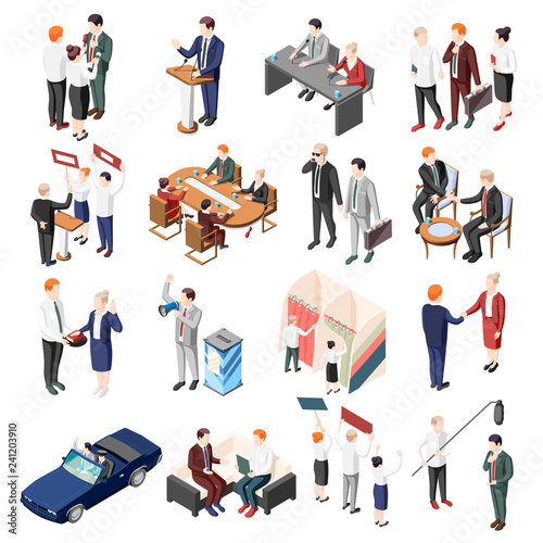 Politicians Isometric Icons