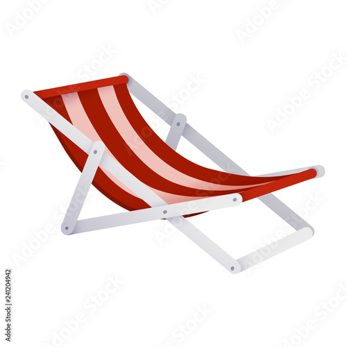 deck chair vector illustration isolated on white backgraund