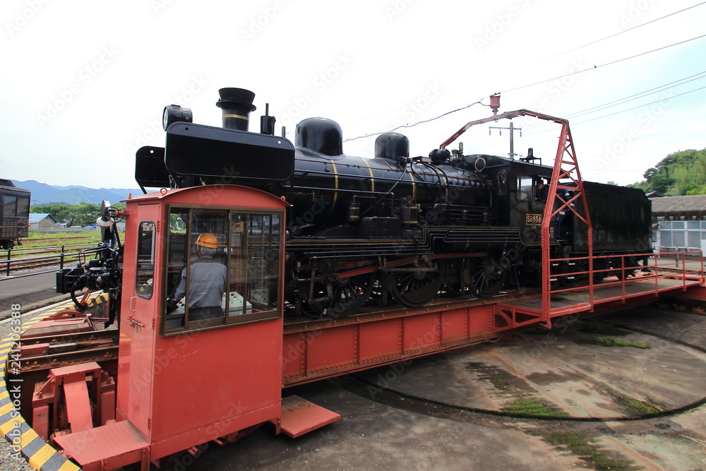 Obraz premium SL人吉 転車台 熊本県人吉市 日本