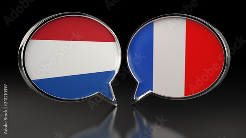 Netherlands and Ukraine flags with Speech Bubbles. 3D illustration Free Download Netherlands and Ukraine flags with Speech Bubbles. 3D illustration - GFXLoad