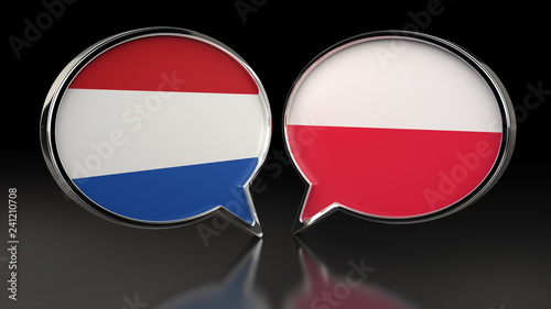 Netherlands and Ukraine flags with Speech Bubbles. 3D illustration Free Download Netherlands and Ukraine flags with Speech Bubbles. 3D illustration - GFXLoad
