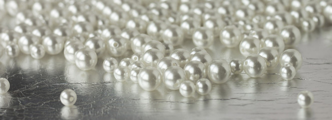 white pearl beads wedding background