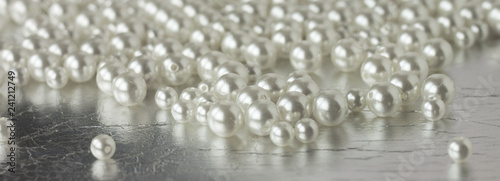 white pearl beads wedding background